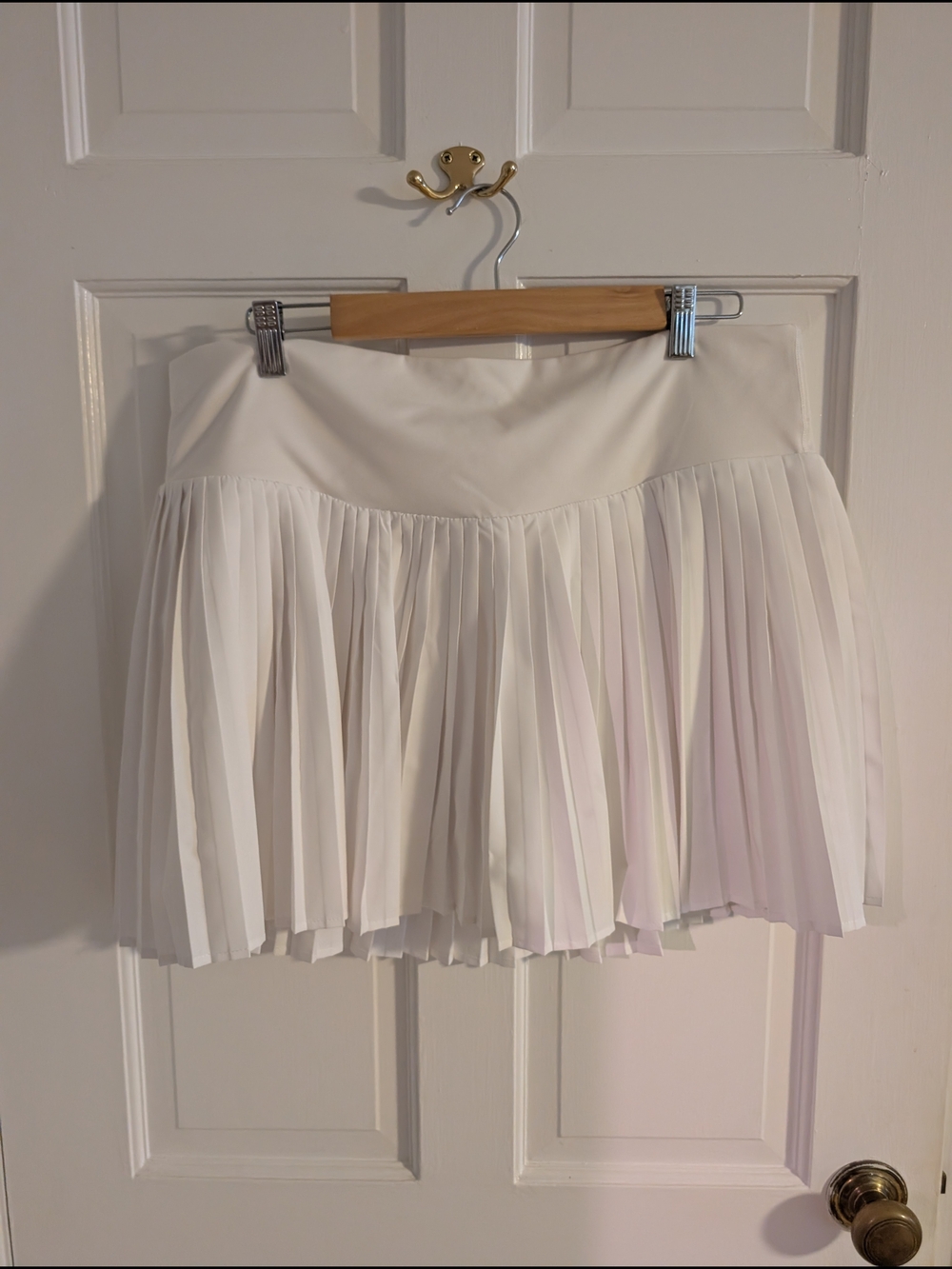 White Pleated Skort